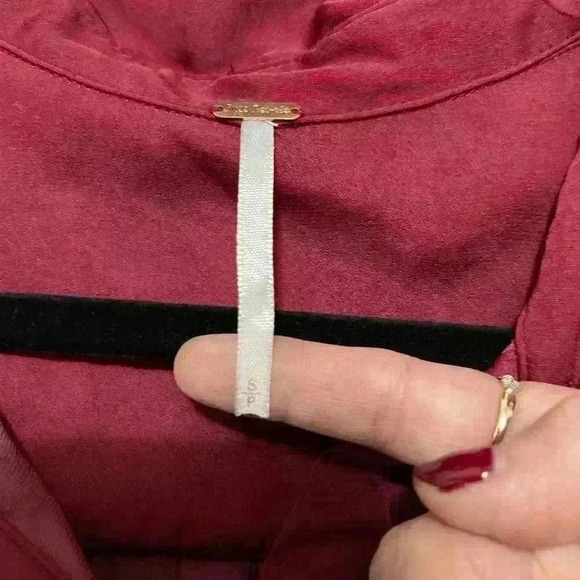 Free People Lala Button Up Off Beat Magenta Red Size Small - Picture 3 of 8